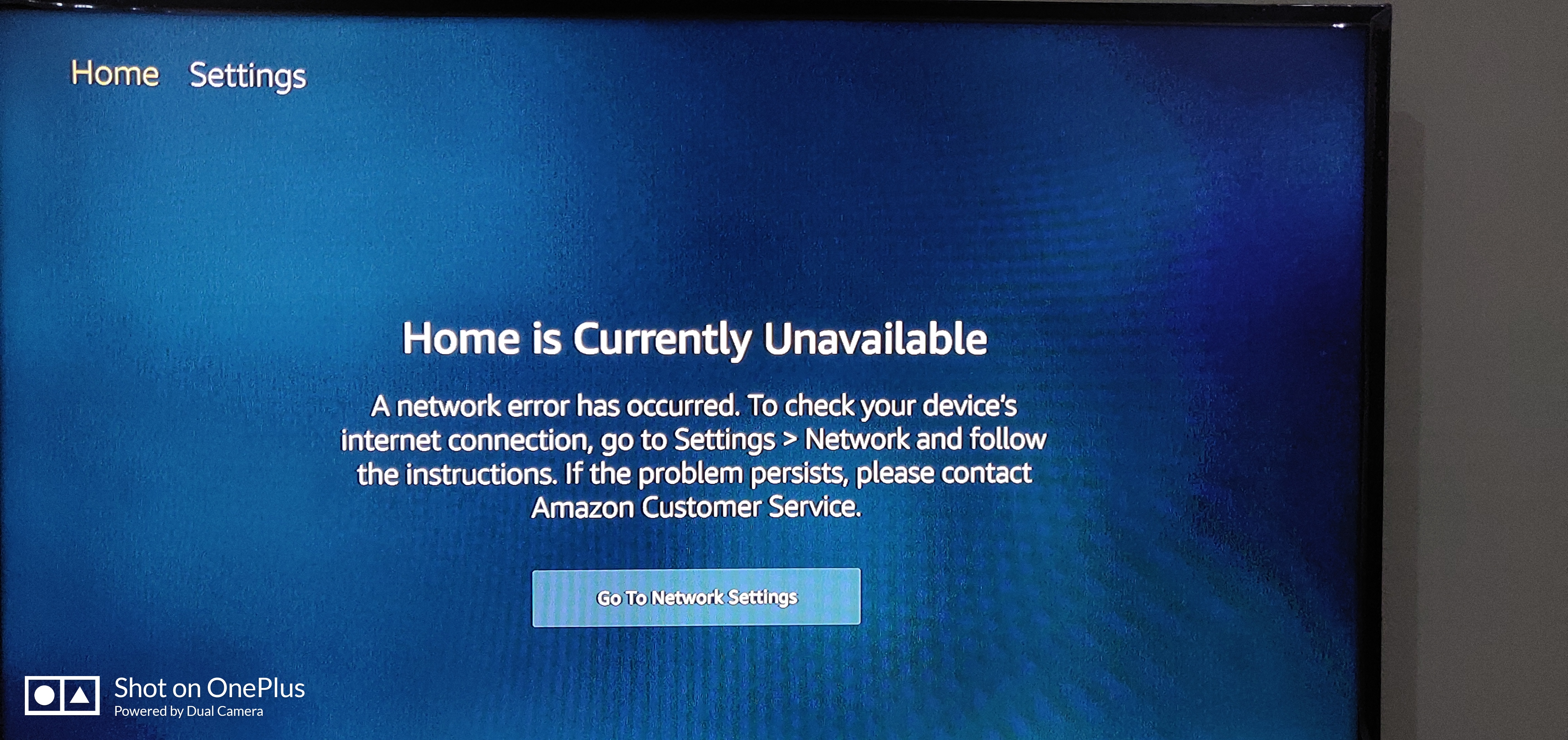 Amazon prime tv best sale says no internet connection