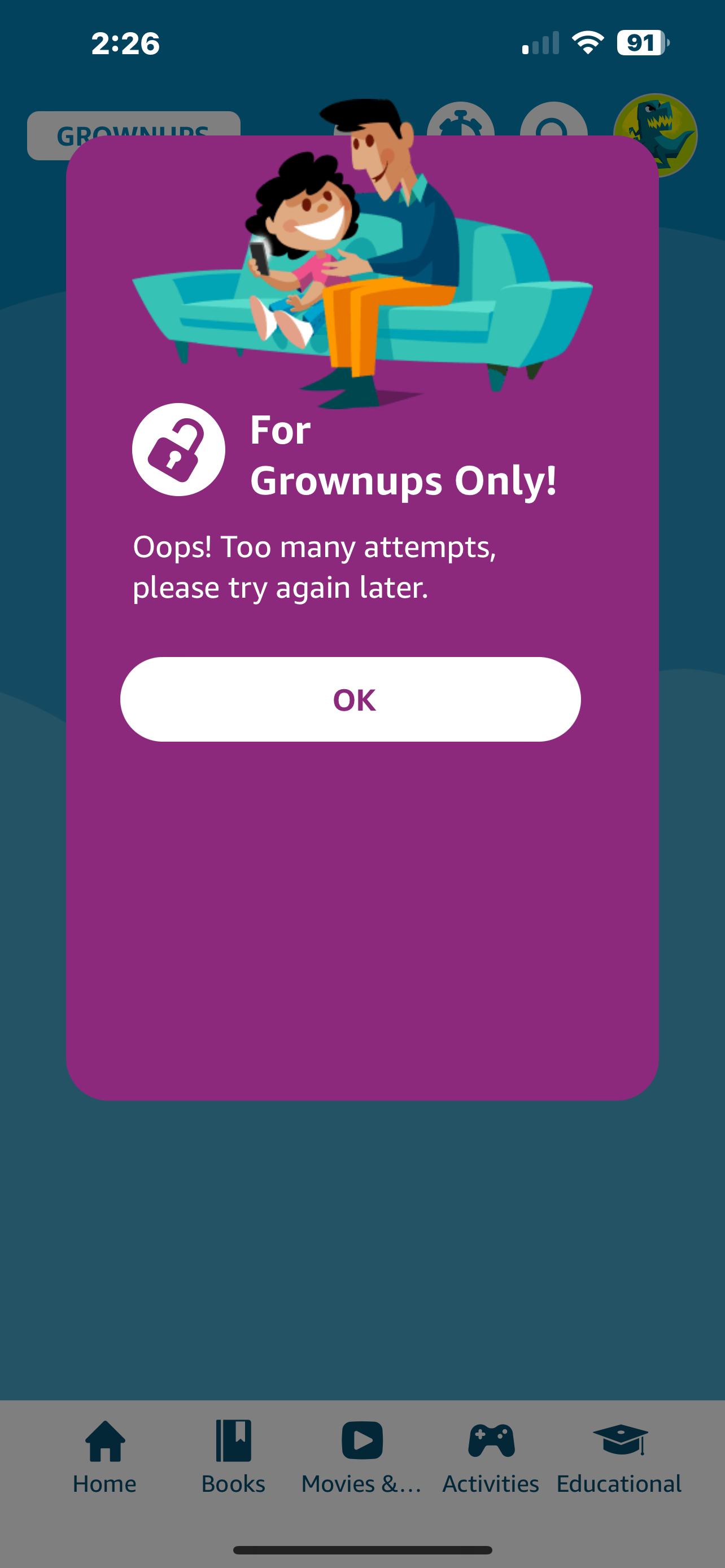 I forgot my parental control password. How to reset it