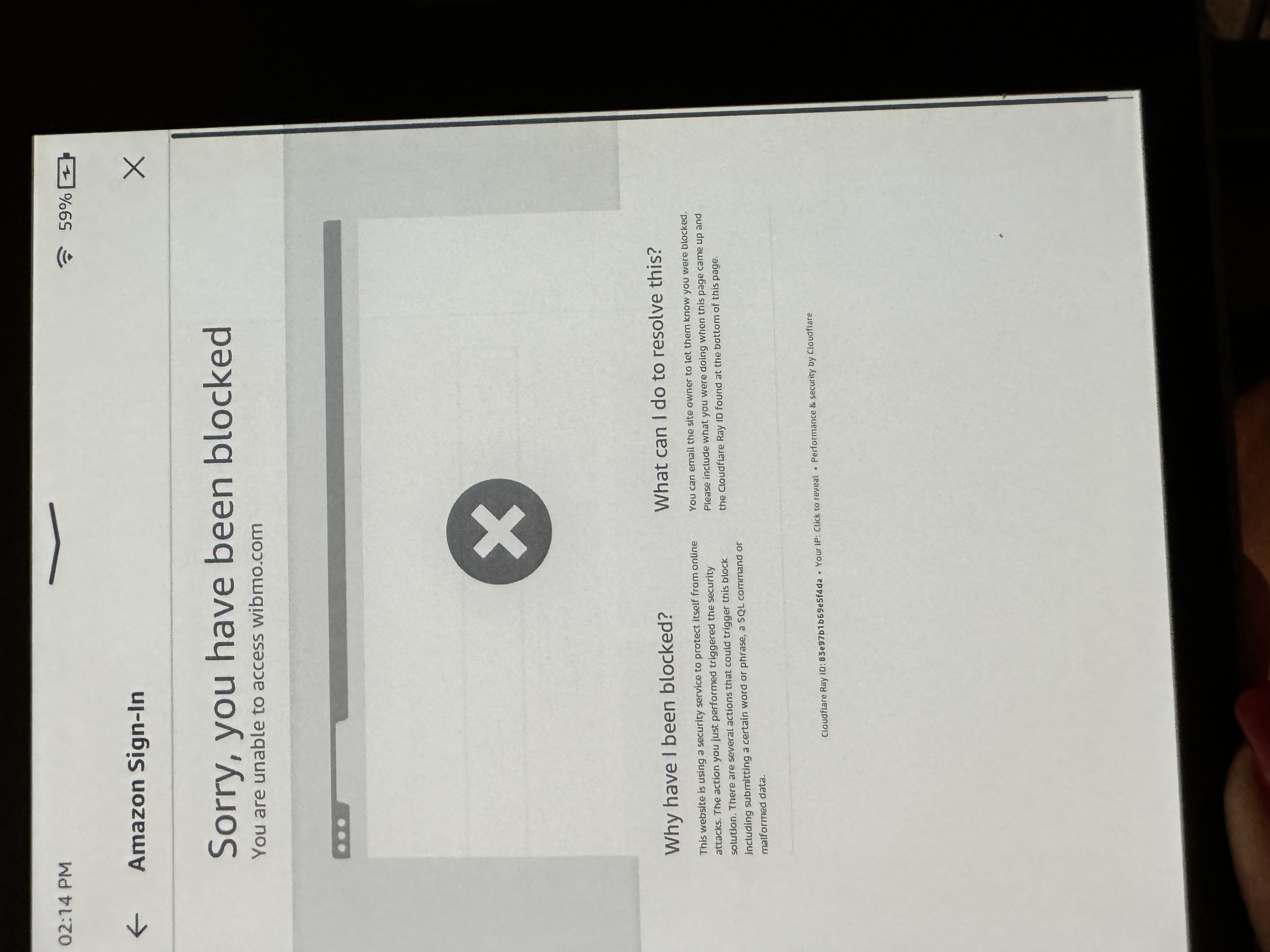 Issue purchasing books on Kindle
